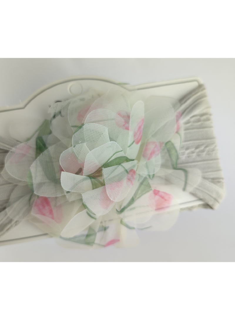 Baby & Kids Soft Headband Hair Accessory with Elegant Flower - Image 4